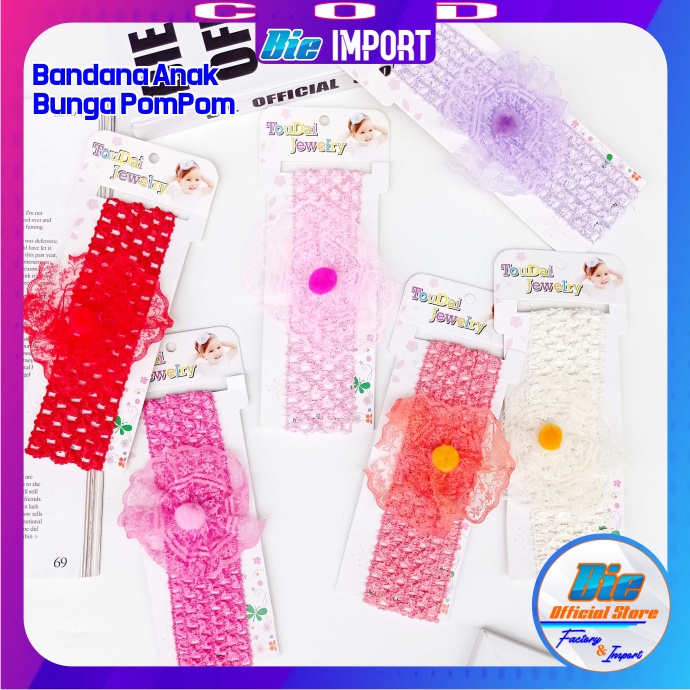 Bandana Anak Korea Bunga Premium Elegant Korean Style Impor Best Seller