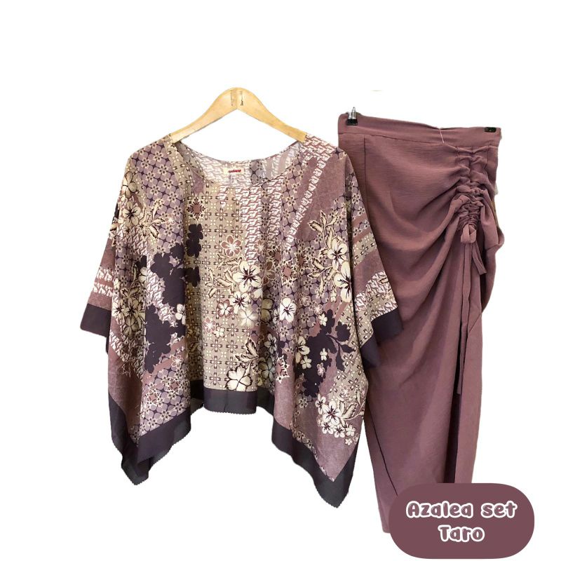 BTC_SOLO01 || BASIKA SET LENGAN PENDEK || ONESET POLKADOT LENGAN PENDEK || SET ROK SERUT KIMONO SCAR