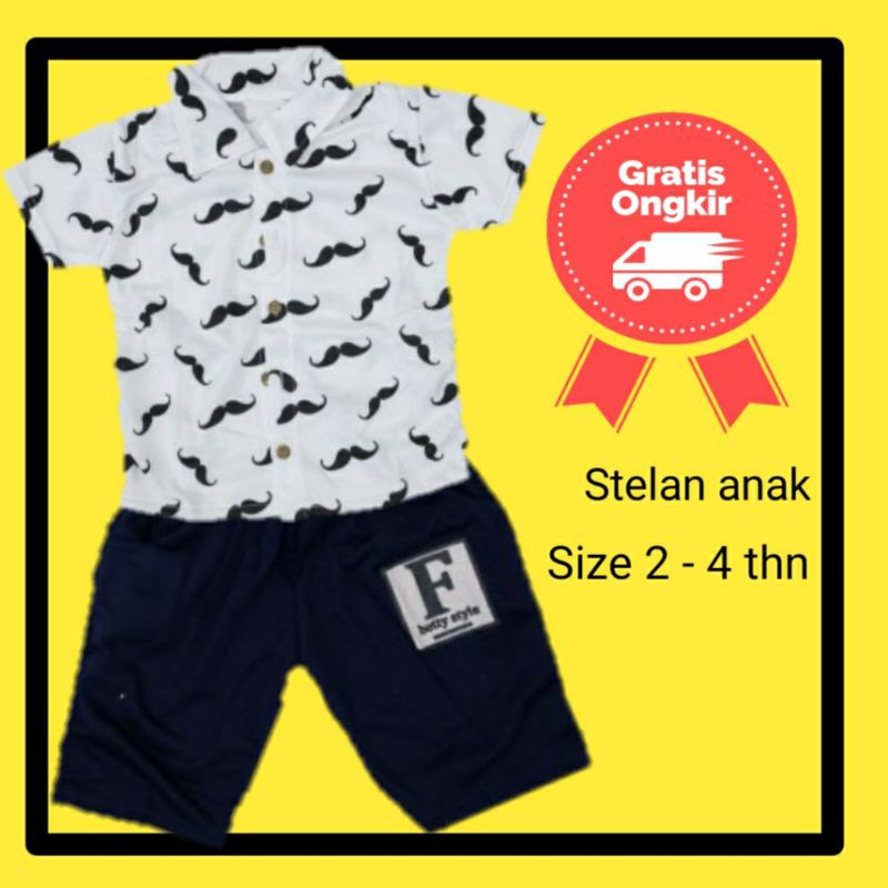 Baju Setelan Anak Pria Kids Umur 2 - 4 tahun Baju Lebaran Anak Terbaru