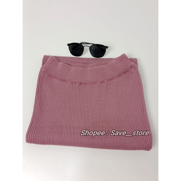 Rok Span Rajut • Rok Rajut Premium • Rok Span Rajut Knitted • Rok Rajut Knitted-Nila Tua