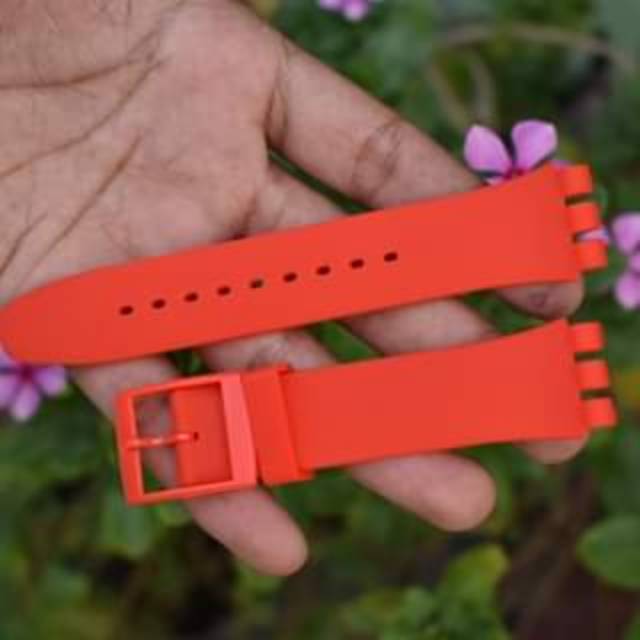 swatch strap fit size 19mm full Rubber Red original oem