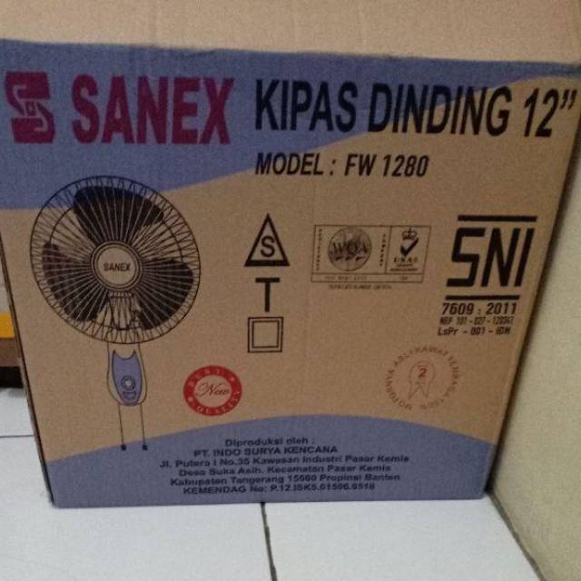 KIPAS ANGIN DINDING SANEX 12 INCHI