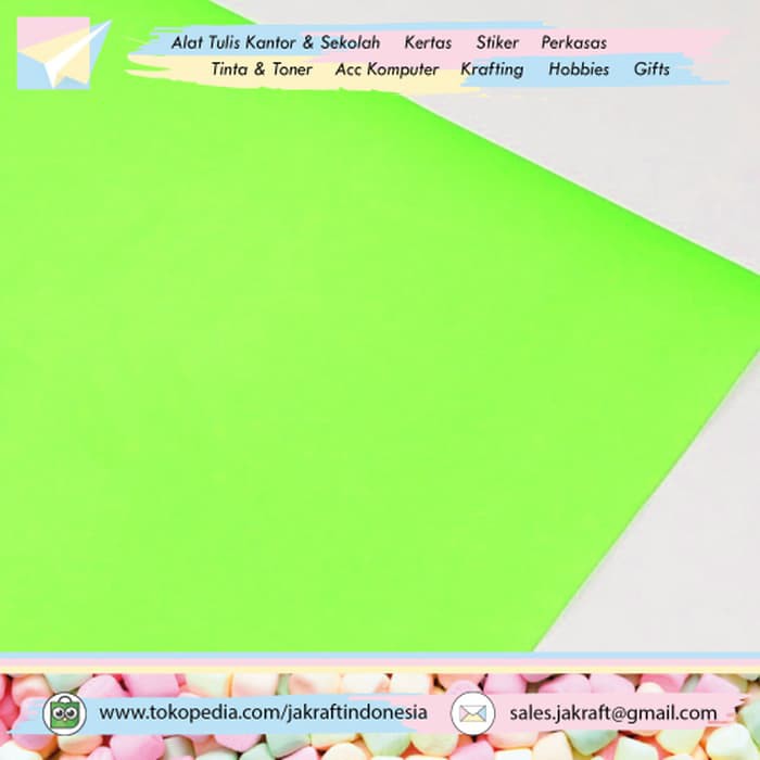 Jual Kertas Karton Asturo Hijau Muda Stabilo (60 x 40 cm) Scotlite