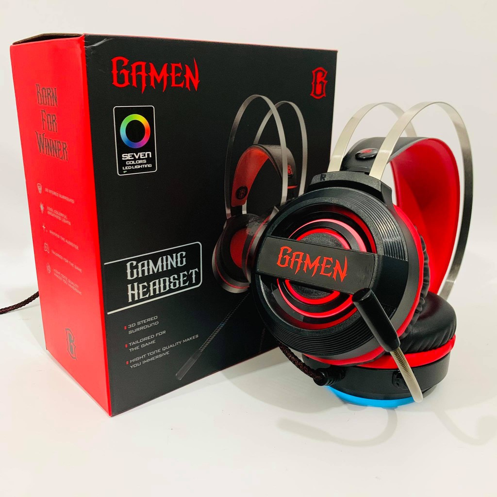 HEADPHONE GAMEN ROBOT GH-1100 ORIGINAL GAMING HANDSFREE 7 LED COLOUR