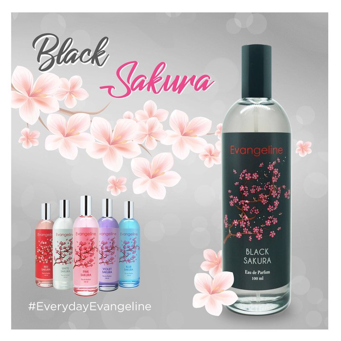 EVANGELINE BLACK SAKURA 100ml Eau de Parfume - Natural Spray Parfum