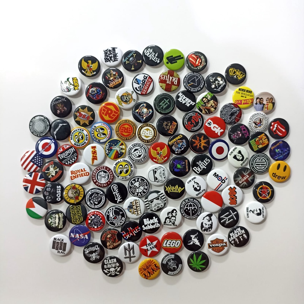 Pin Band Bros Lucu Pin Button Peniti Bulat Mini Baju Band Punk High Quality Termurah Keren Pin Brand