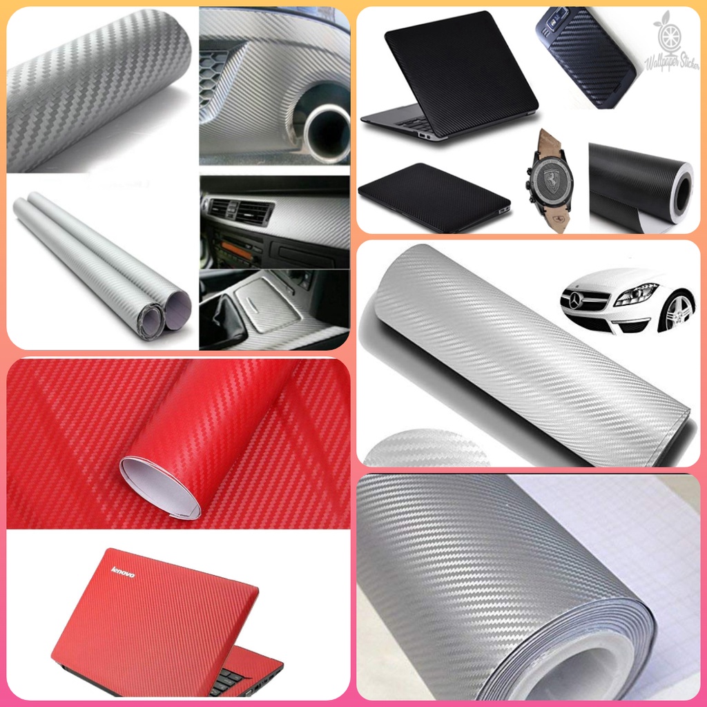 Stiker Karbon Carbon 3D Profix ukuran 1M X 45Cm TERMURAH