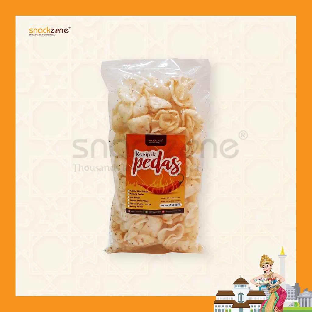 

Keripik Seblak/seblak pedas putih jeruk