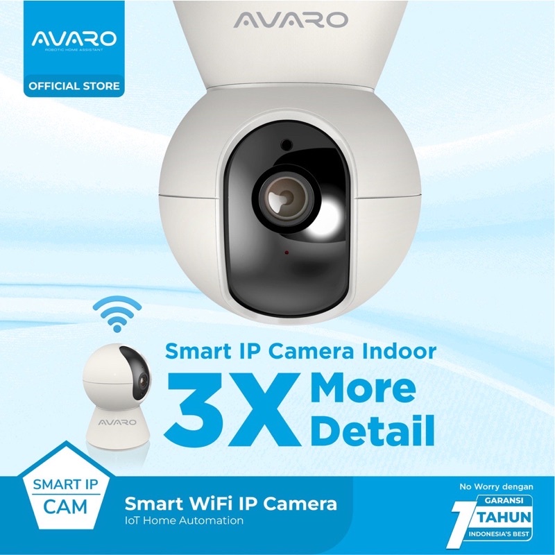 CAMERA CCTV AVARO Smart Indoor PTZ IP Camera Wifi IoT Home Automation