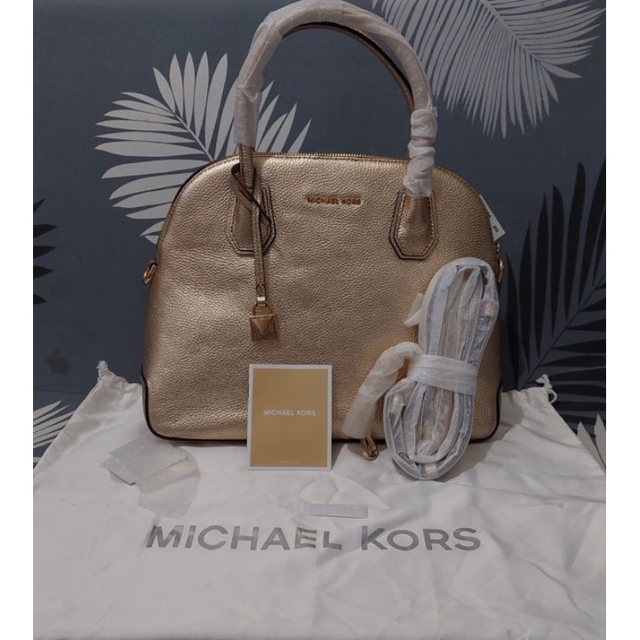Michael Kors MERCER DOME LARGE Pale Gold (Boutique Item)