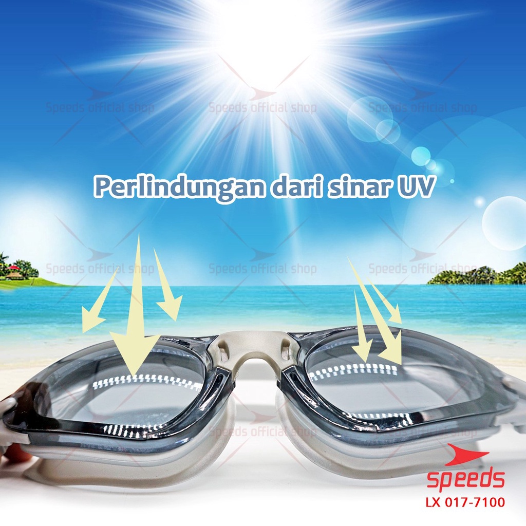 SPEEDS Kacamata Renang Dewesa Swimming Goggles Anti Fog &amp; UV Shield 017-7100