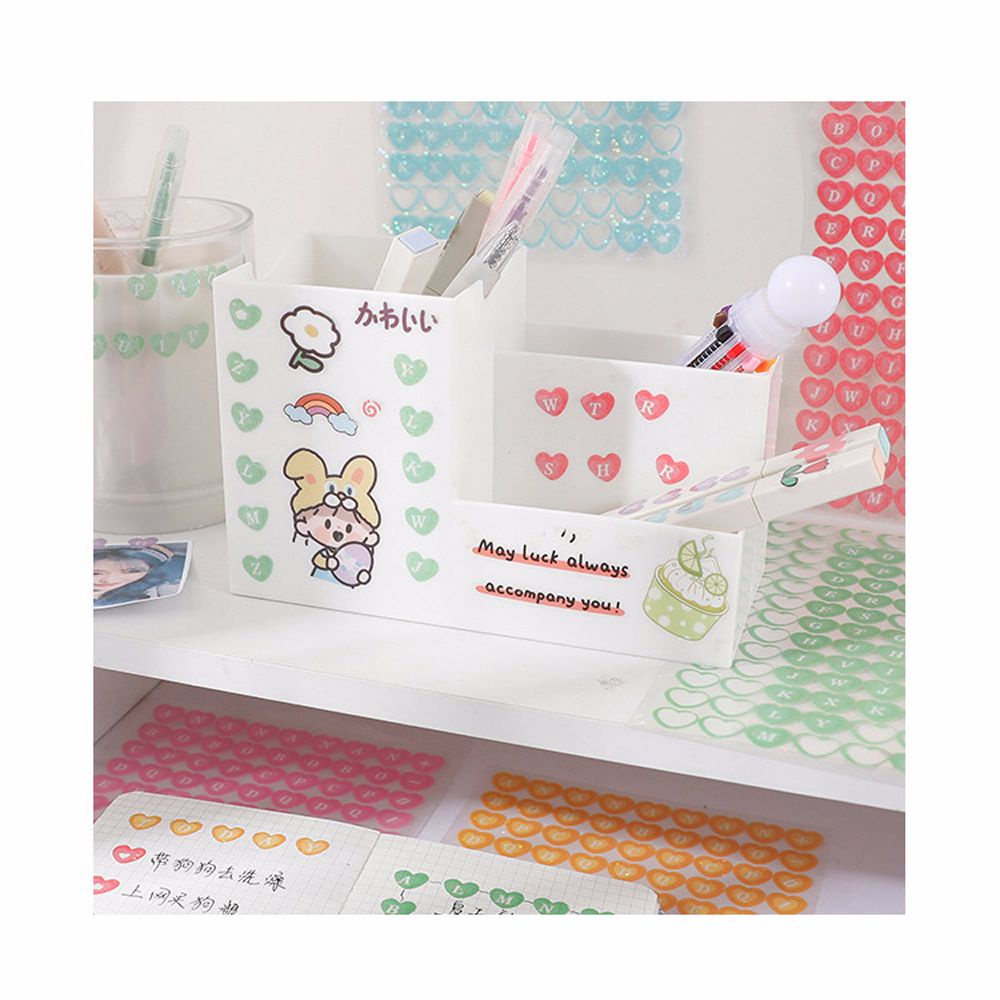 Lanfy Stiker Motif Hati Untuk Dekorasi Handbook / Jurnal / Keyboard