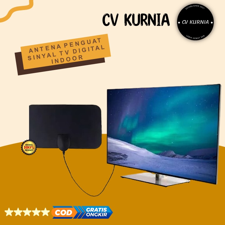 Penguat Sinyal Antena Tv Digital Indoor Indor Led Super Jernih minimalis HD HDTV 50 Miles