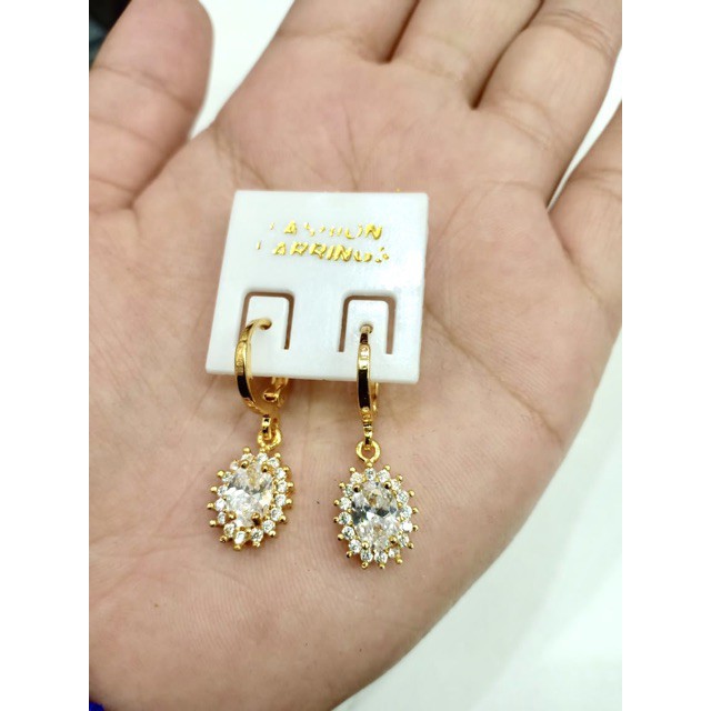 Super Promo! Anting wanita anting permata anting replika berlian anting lapis emas Murah!