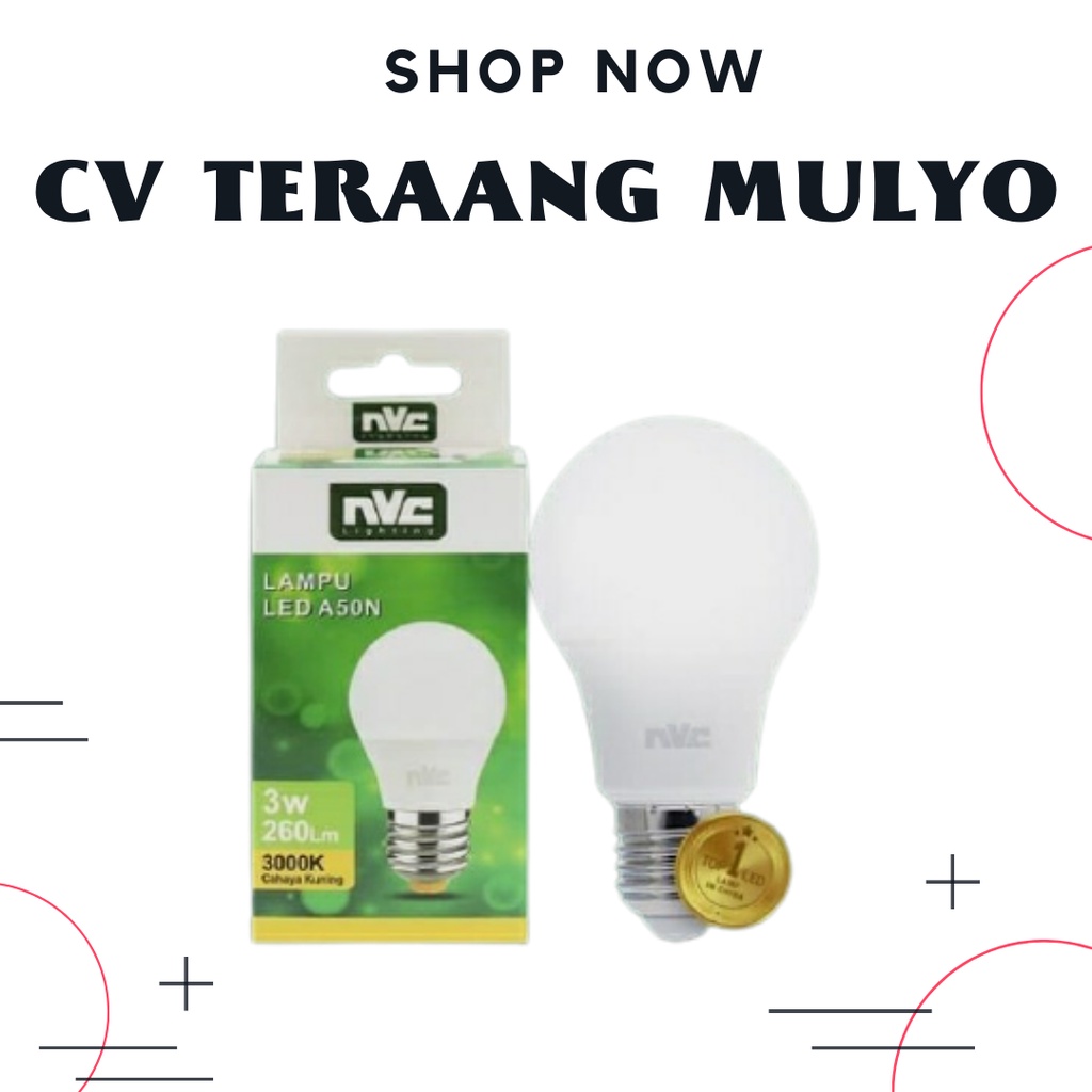 LAMPU LED 3 WATT 3000K WARM WHITE / KUNING  NVC
