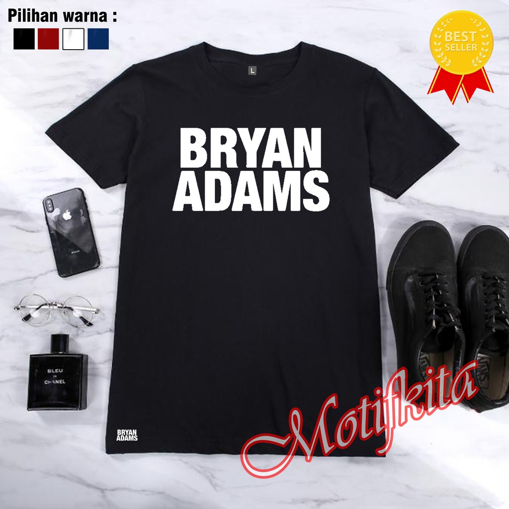 Baju Kaos BRYAN ADAMS  Keren Pria Wanita Distro Kaos Pria Keren