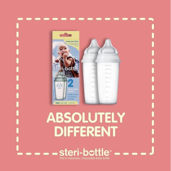 Botol Susu sekali pakai Steri Bottle isi 2 pcs