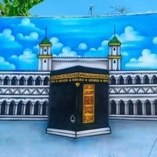 backdrop backdrof foto manasik haji gambar motif kabah