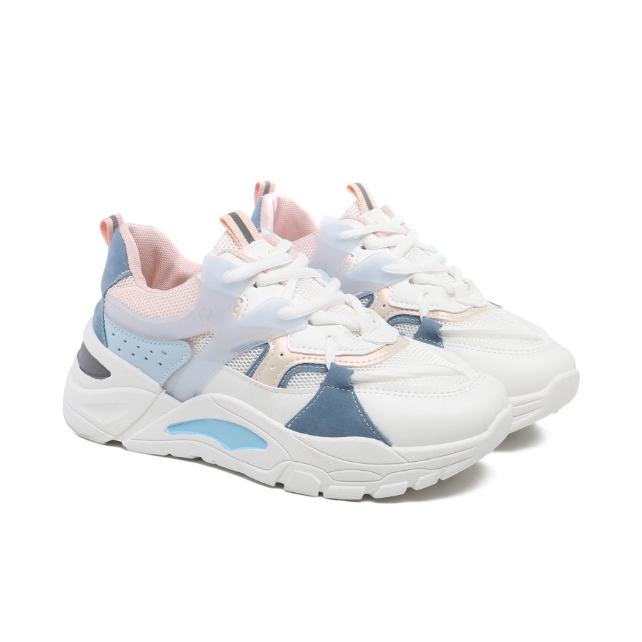 PVN Nayeon Sepatu Sneakers Wanita Sport Shoes Blue Pink 300-random3