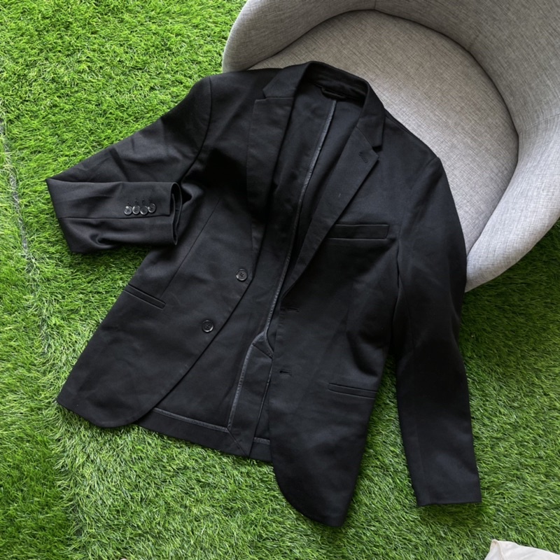 ZARA BLAZER BLACK SLIM FIT JAS PRIA FORMAL KASUAL- ASLI ORIGINAL TERMURAH