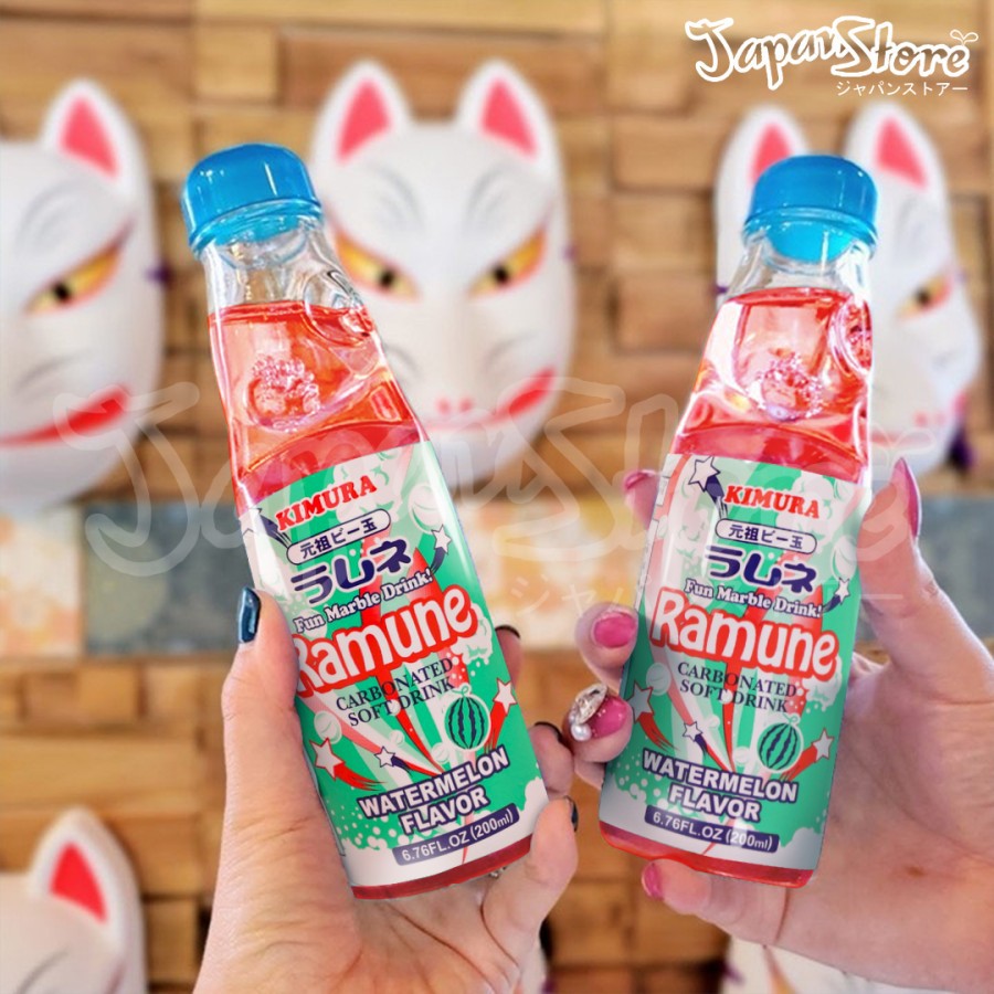 

Kimura Ramune Watermelon 200 ml [Minuman Soda Jepang Tutup Kelereng]