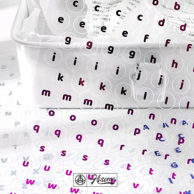 

[PROMO APF74] sticker letter tulisan huruf - untuk binder 3ring journal diy - bahan transparan [thehanscorner] Ready