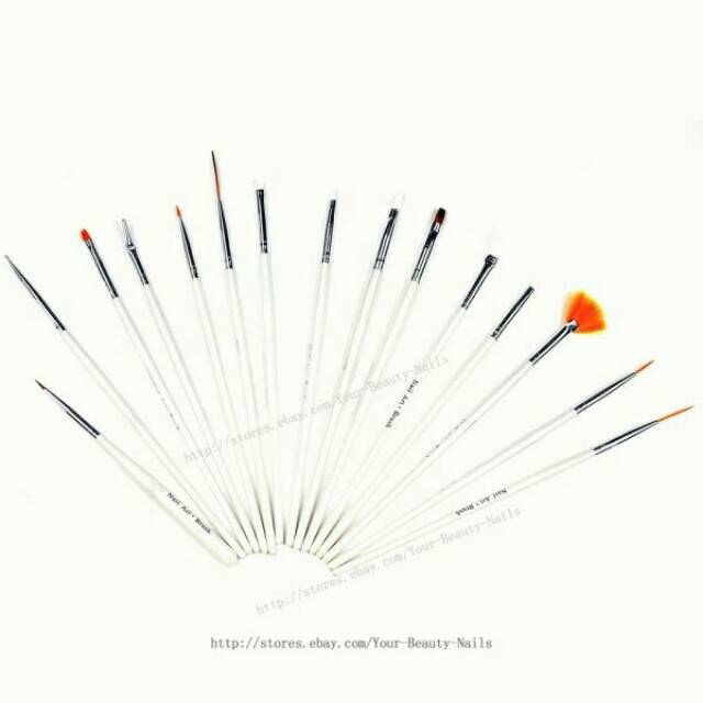 Nail art brush / 1 set = 15 pcs