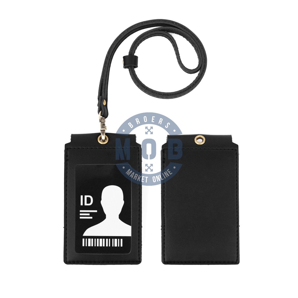 

Nametag Front Hitam Id Card Pria Wanita Souvenir Kantor Card Holder Name Tag Holder Pu Leather