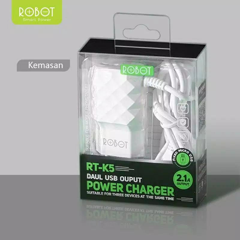 Charger Robot RT-K5 2.1A 3 Output ORIGINAL