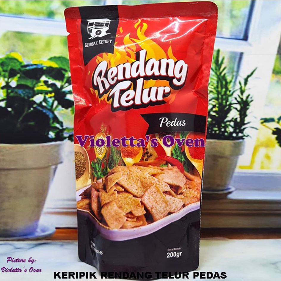 

Keripik Rendang Telor Pedas 200g