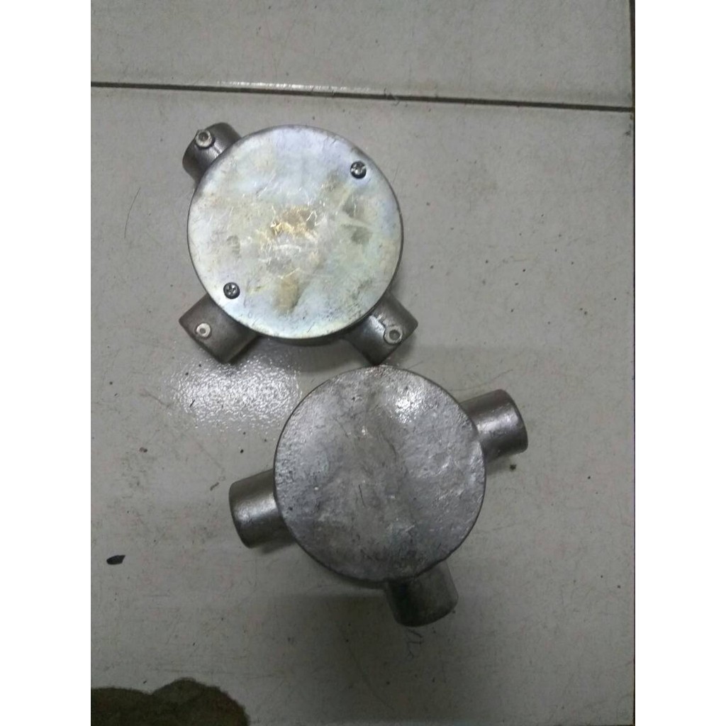circular junction box 3 way steel / T dus cabang 3 tipe E 19