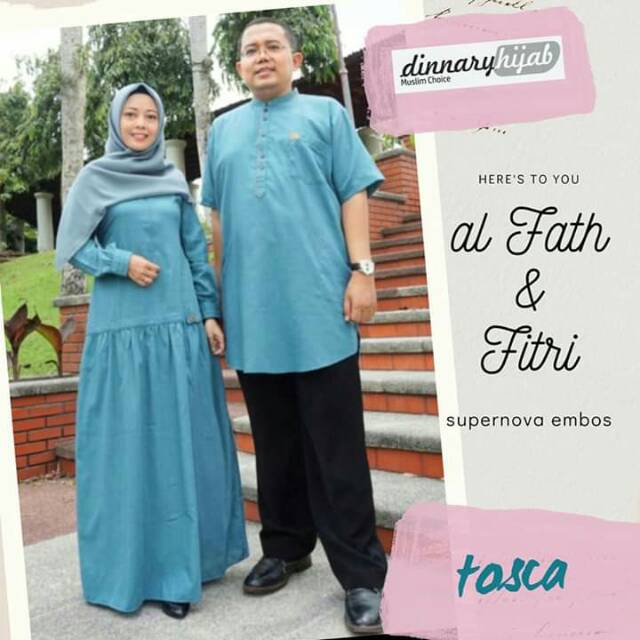 Gamis Couple Fitri koko Al Fath by Dinnary Hijab