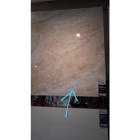 Granit Lantai Kilap Cove Yellow Tiger Onyx 100x100 KW 1