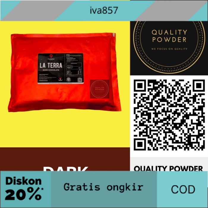 

PROMO BUBUK MINUMAN DARK CHOCOLATE LA TERRA POWDER COKLAT COKELAT PREMIUM GRATIS ONGKIR