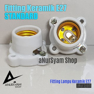 Fitting Lampu Keramik E27 / Fitting Keramik Porcelain Lamp Holder F517