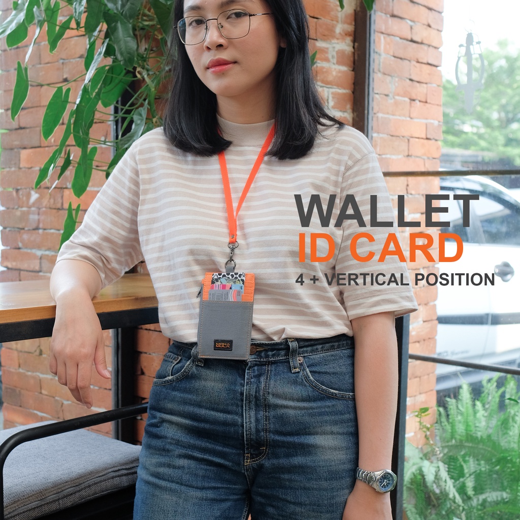 Dompet Kartu ID Card Holder Name Tag Lanyard - Mokamula