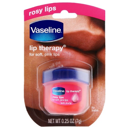 Cream Pelembab Bibir Vaseline_Rosy Lip Therapy -Cream Pelembab Merawat Bibir Kering dan Pecah- Glosy