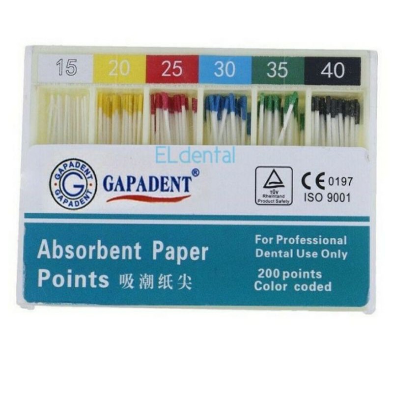 Paper Point 15 - 40 Gapadent Absorbent Dental