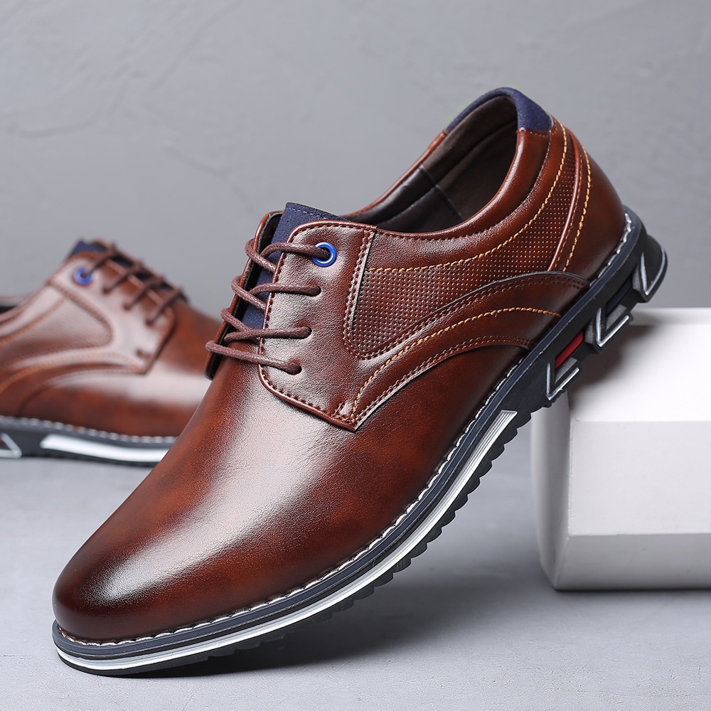 Sepatu Pria 2022new Tren Bisnis Formal Memakai Sepatu  Inggris Sepatu Kasual Pria Kulit Sepatu Ukura