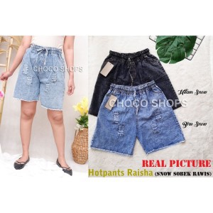 Celana Pendek HOT PANTS JINS SOBEK DAN POLOS // Celana HOTPANTS JUMBO dan STANDART / HP JEANS WANITA