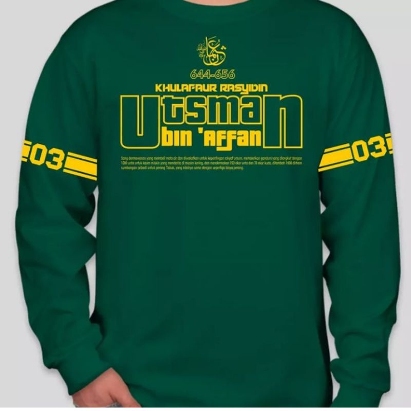 Baju kaos hijrah sahabat nabi lengan panjang <JSC>