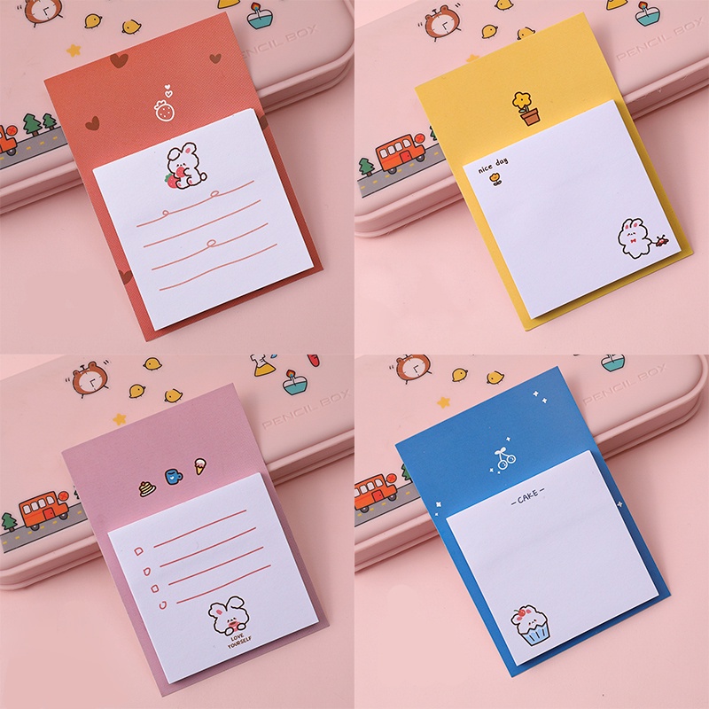 30 Lembar Sticky Note Motif Kartun Hewan Untuk Pelajar