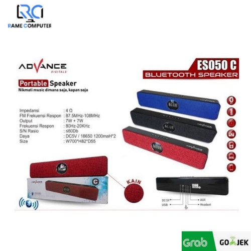 Speaker Bluetooth Advance ES050C Stereo Salon Aktif Super Bass Murah -