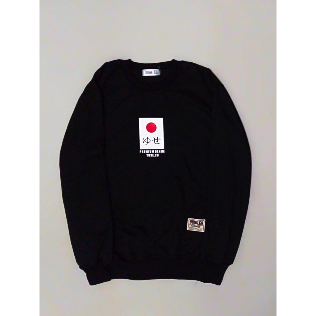 Jaket Crewneck YUSE PREMIUM DANIEL – Black Edition Trendy Casual Unisex Good Brand Quality Stylish