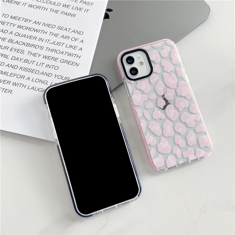 Soft Case Transparan Motif Leopard Untuk Iphone 6 6s 7 8 Plus X Xs Xsmax 11 12 Pro Max Xr 12mini