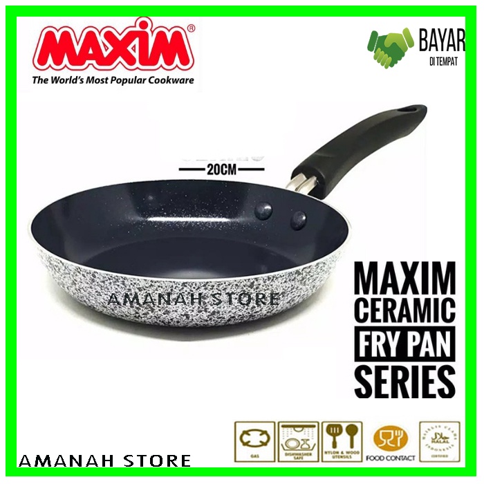 Teflon Maxim Neostone Frypan 20 22 24 26 cm | Ceramic Series Fry Pan Anti Lengket Penggorengan 20cm 22cm 24cm 26cm