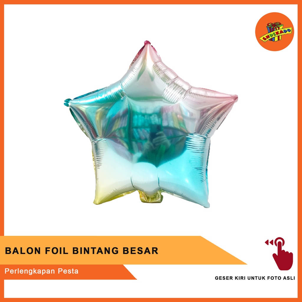 MAKASSAR BALON FOIL BINTANG BESAR - Perlengkapan Pesta