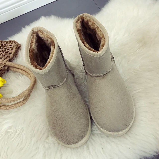 IMPORT Boots UGG Sepatu Boots Winter Import Musim Dingin Suede Bulu Fur