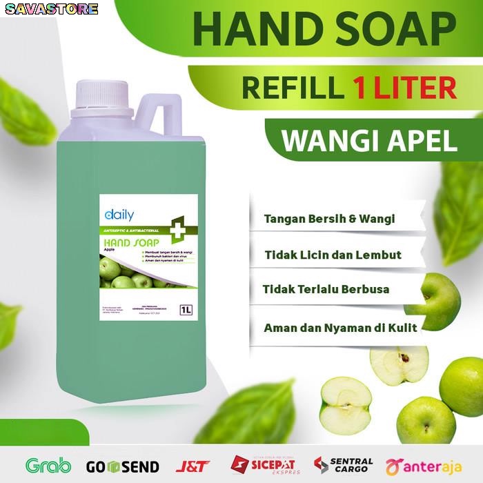 Sabun Tangan Daily Antiseptik &amp; Antibakteri Hand Soap 1 liter - Apel