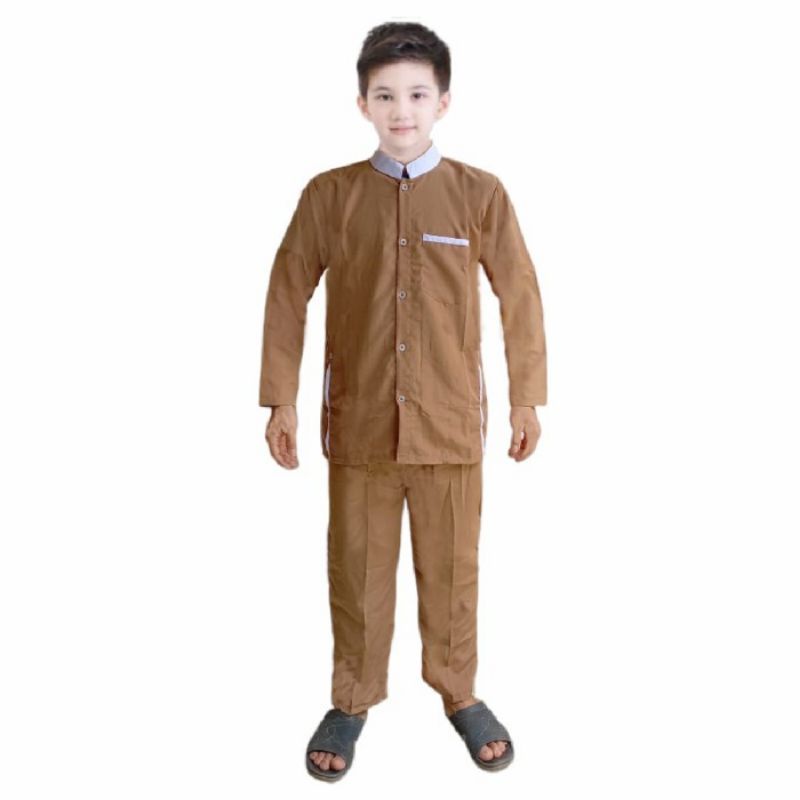 Baju Koko Anak laki laki Pakaian Muslim anak laki laki Koko Anak Setelan Koko anak lengan panjang Baju muslim anak laki laki